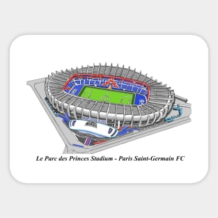 Drawing of Le Parc des Princes Stadium @ Paris Saint-Germain FC Sticker